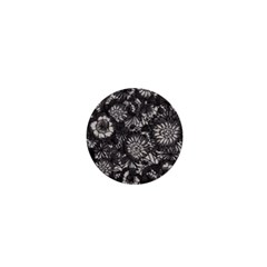 Mid Century Retro Floral 1970s 1960s Pattern 71 1  Mini Buttons by violetheavensky