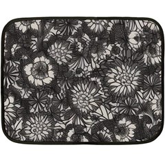 Mid Century Retro Floral 1970s 1960s Pattern 71 35 x27  Fleece Blanket (mini) by violetheavensky