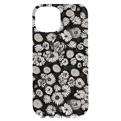 Mid Century Retro Floral 1970s 1960s Pattern 86 Iphone 15 Plus Black Uv Print Pc Hardshell Case by violetheavensky