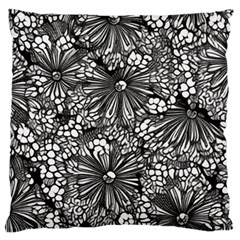 Mid Century Retro Floral 1970s 1960s Pattern 73 Standard Premium Plush Fleece Cushion Case (one Side) by violetheavensky