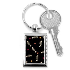 Pattern Design Seamless Fishbone Key Chain (rectangle) by Tsamara