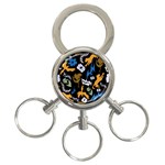 Pattern Design Seamless Texture 3-Ring Key Chain Front