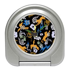 Pattern Design Seamless Texture Travel Alarm Clock by Tsamara