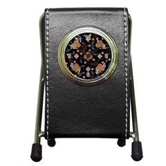 Seamless Pattern Repeat Repetition Pen Holder Desk Clock by Tsamara