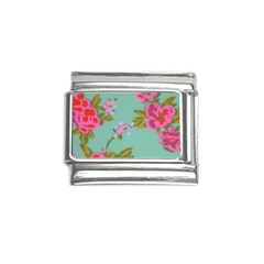 Mid Century Retro Floral 1970s 1960s Pattern 81 Italian Charm (9mm) by violetheavensky
