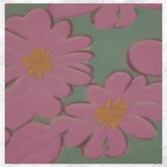 Mid Century Retro Floral 1970s 1960s Pattern 80 Canvas 12  X 12  by violetheavensky