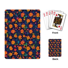 Mid Century Retro Floral 1970s 1960s Pattern 61 Playing Cards Single Design (rectangle) by violetheavensky