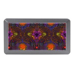 Mid Century Retro Floral 1970s 1960s Pattern 67 Memory Card Reader (mini) by violetheavensky