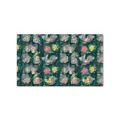 Mid Century Retro Floral 1970s 1960s Pattern 62 Sticker Rectangular (10 Pack) by violetheavensky