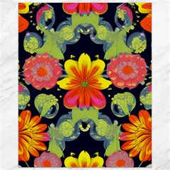 Mid Century Retro Floral 1970s 1960s Pattern 54 Canvas 16  X 20  by violetheavensky