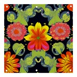 Mid Century Retro Floral 1970s 1960s Pattern 54 Banner and Sign 3  x 3  Front