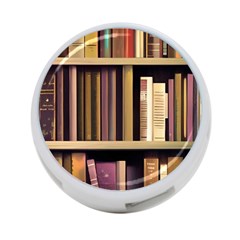 Books Bookshelves Office Fantasy Background Artwork Book Cover Apothecary Book Nook Literature Libra 4-port Usb Hub (one Side) by Posterlux