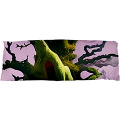 Outdoors Night Full Moon Setting Scene Woods Light Moonlight Nature Wilderness Landscape 47 x17  Body Pillow Case Dakimakura (two Sides) by Posterlux
