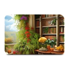 Room Interior Library Books Bookshelves Reading Literature Study Fiction Old Manor Book Nook Reading Plate Mats by Posterlux