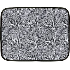 Dark Grey Snake 35 x27  Two Sides Fleece Blanket (mini) by DinkovaArt