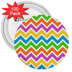 Chevron Pattern Design Texture 3  Buttons (100 Pack)  by Anend