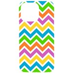 Chevron Pattern Design Texture iPhone 15 Pro Max Black UV Print PC Hardshell Case Front