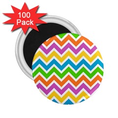 Chevron Pattern Design Texture 2 25  Magnets (100 Pack)  by Anend