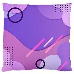 Colorful Labstract Wallpaper Theme Large Premium Plush Fleece Cushion Case (two Sides) by Anend