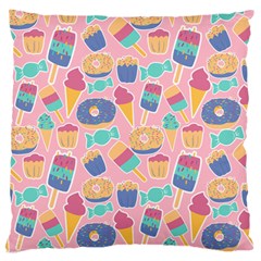 Ice Cream Donut Sweets Candie Standard Premium Plush Fleece Cushion Case (one Side) by Apenda