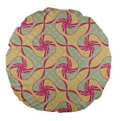 Abstract Pattern Design Scrapbooking Large 18  Premium Flano Round Cushions by Paksenen