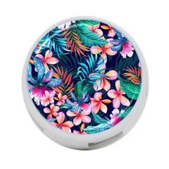 Hawaiian Flowers Hawaii 4-port Usb Hub (two Sides) by Cemarart