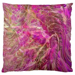 Pink Blend Large Cushion Case (one Side) by kaleidomarblingart