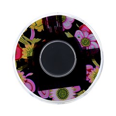 Mid Century Retro Floral 1970s 1960s Pattern 70 On-the-go Memory Card Reader by violetheavensky